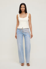 Dynamite Outlet | Linen Tank Top White