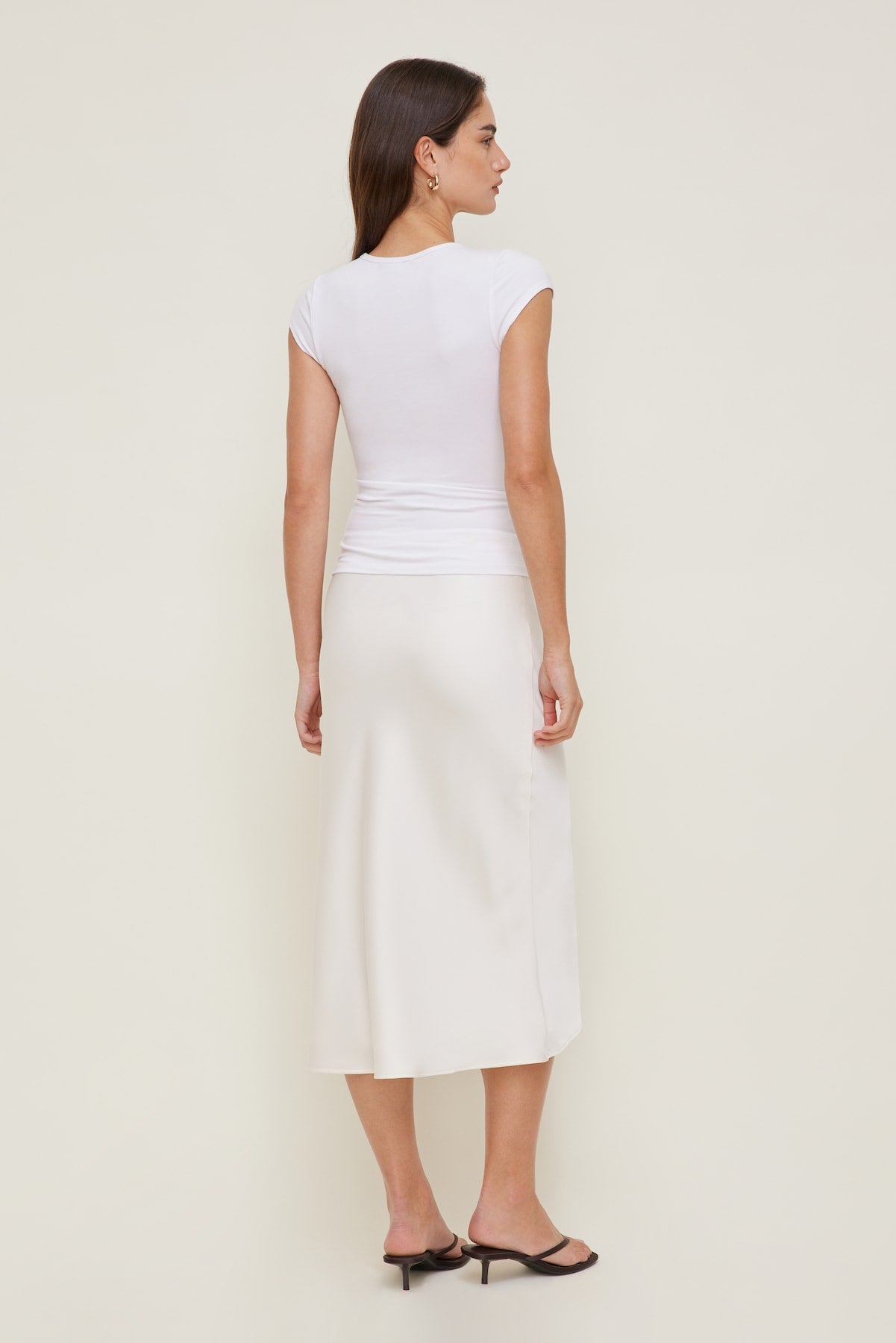Dynamite Store | Terri Cotton Spandex T Shirt White