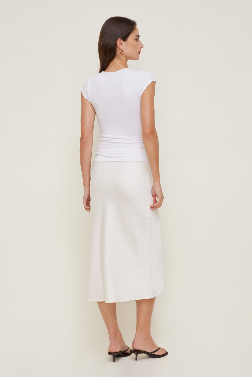 Dynamite Store | Terri Cotton Spandex T Shirt White