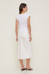Dynamite Store | Terri Cotton Spandex T Shirt White