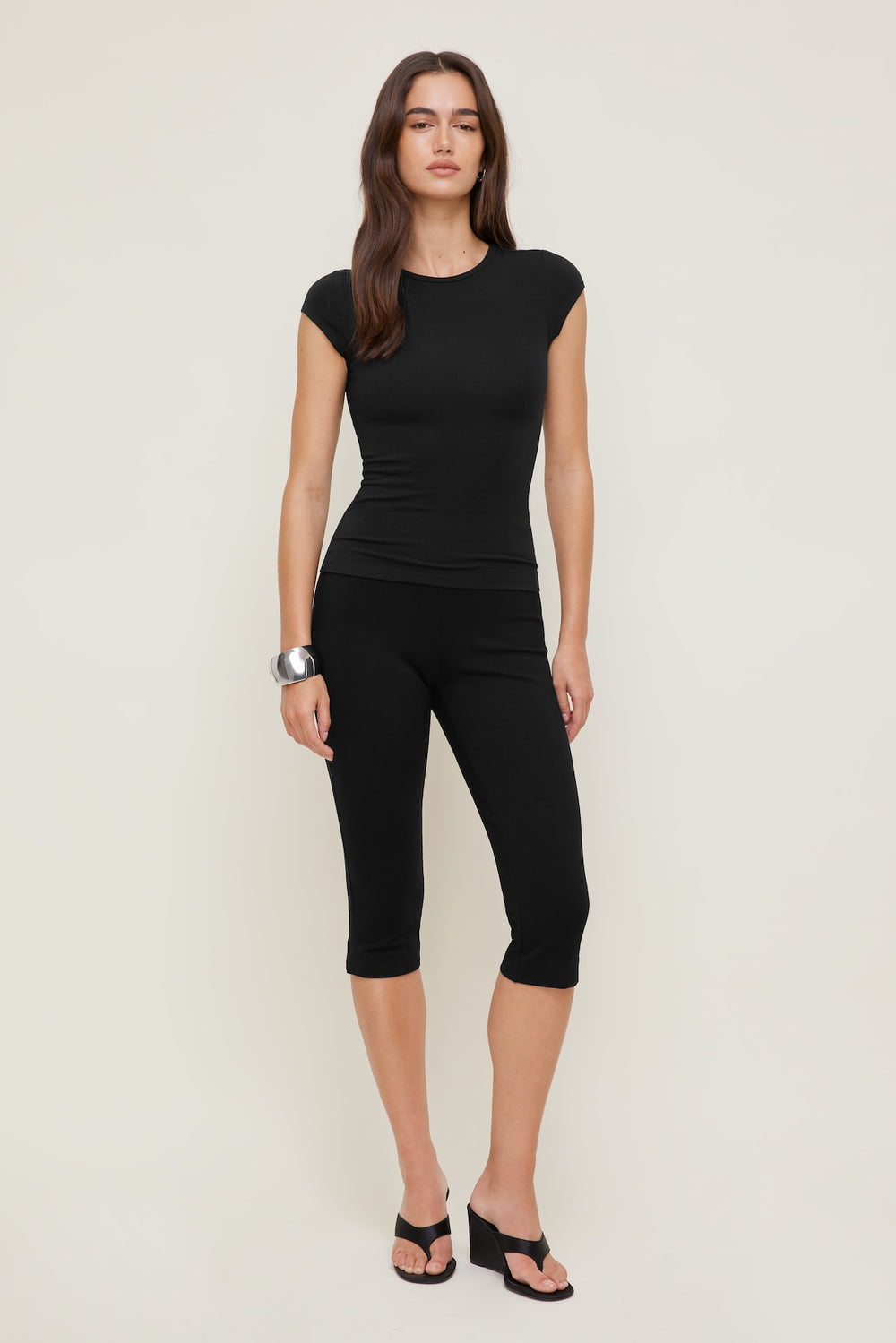 Dynamite Website Shop | Terri Cotton Spandex T Shirt Black