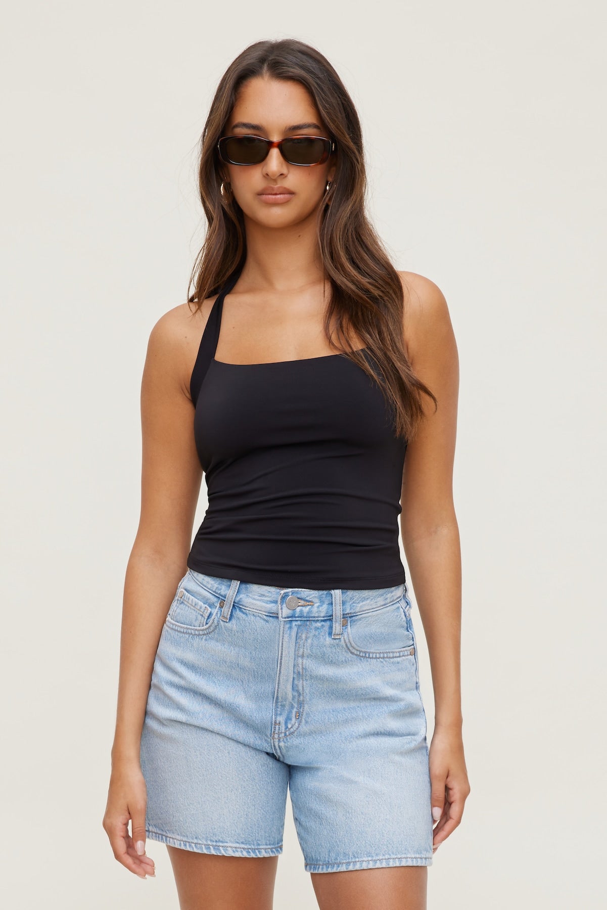 Dynamite Outlets | Sculpt Halter Top Black