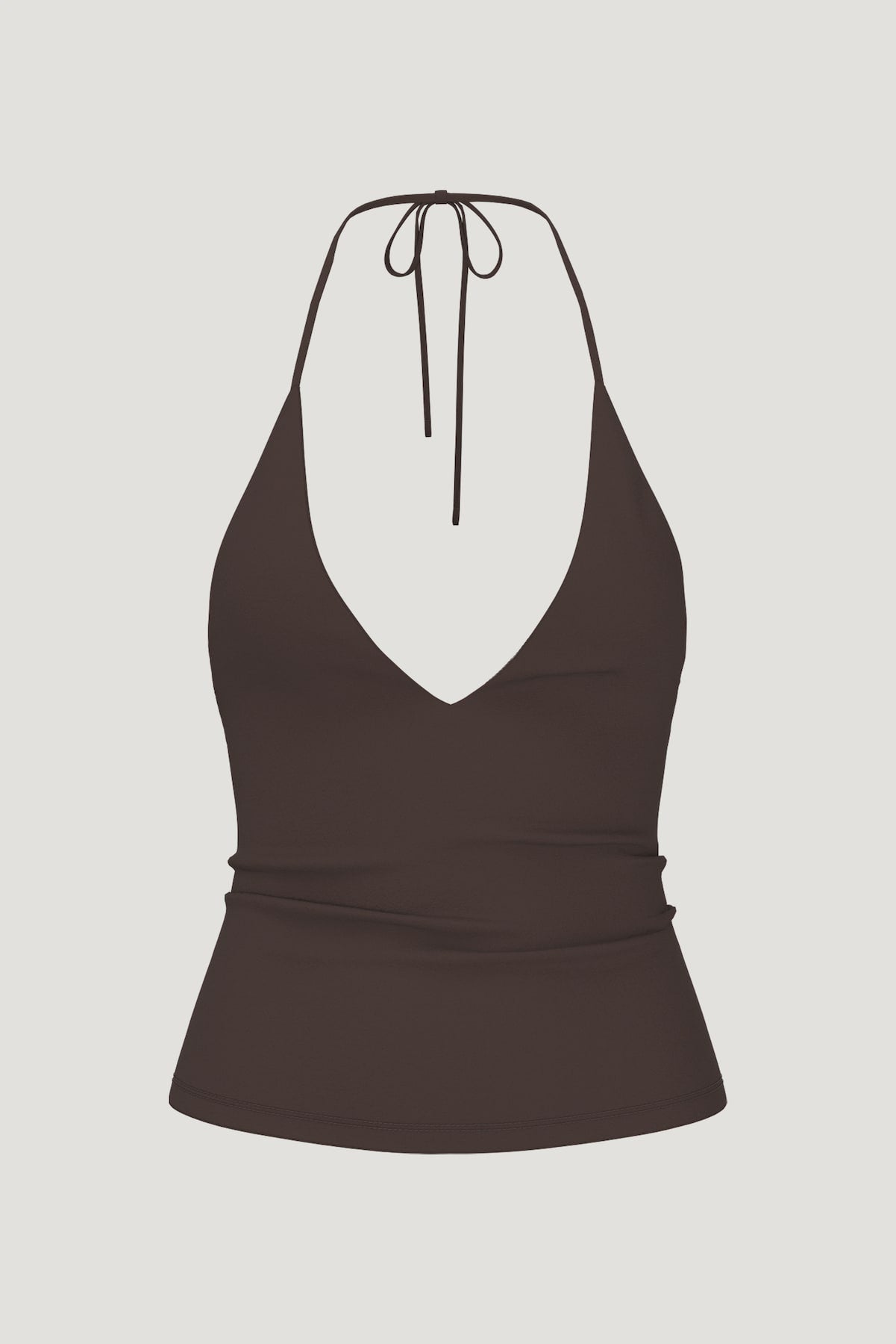 Dynamite On Sale | Sculpt Plunge Halter Top Brown