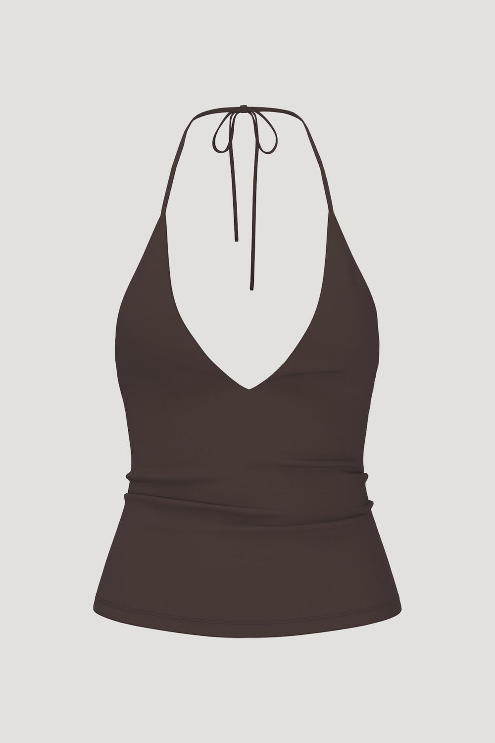 Dynamite On Sale | Sculpt Plunge Halter Top Brown