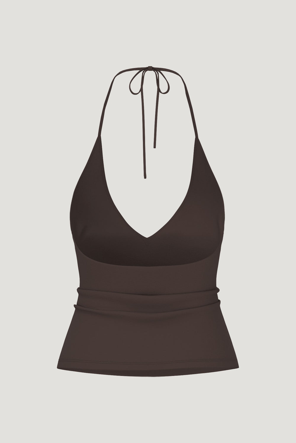 Dynamite On Sale | Sculpt Plunge Halter Top Brown