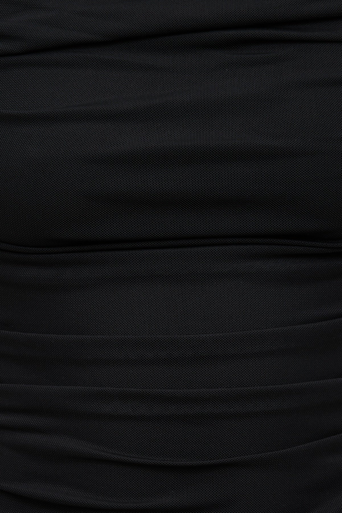 Dynamite Discount | Ruched Mesh Tank Top Black