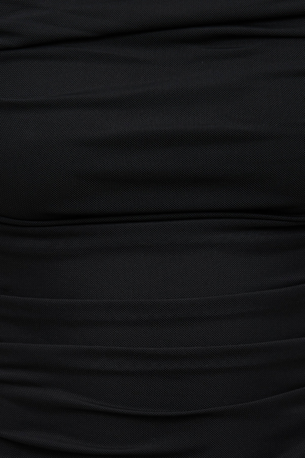 Dynamite Discount | Ruched Mesh Tank Top Black