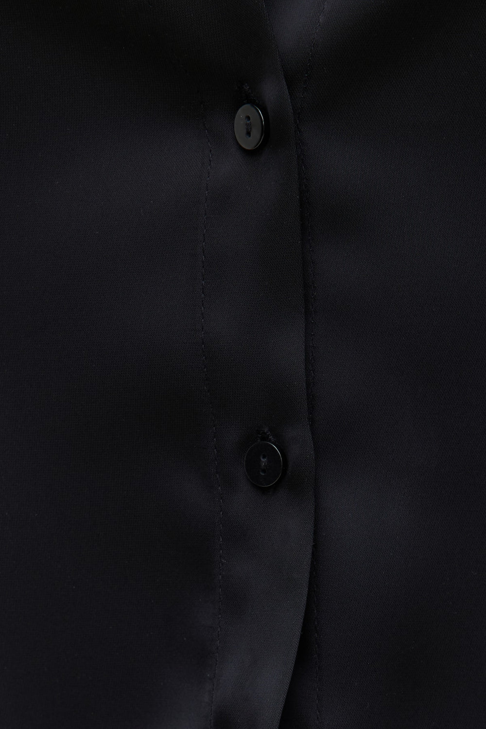 Dynamite Outlet | Eva Cinched Satin Shirt Black