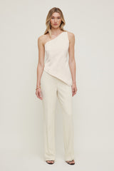 Dynamite Website Shop | Single Shoulder Satin Top Beige