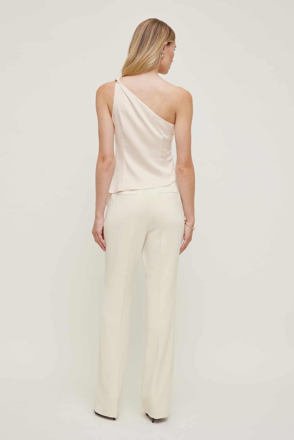 Dynamite Website Shop | Single Shoulder Satin Top Beige