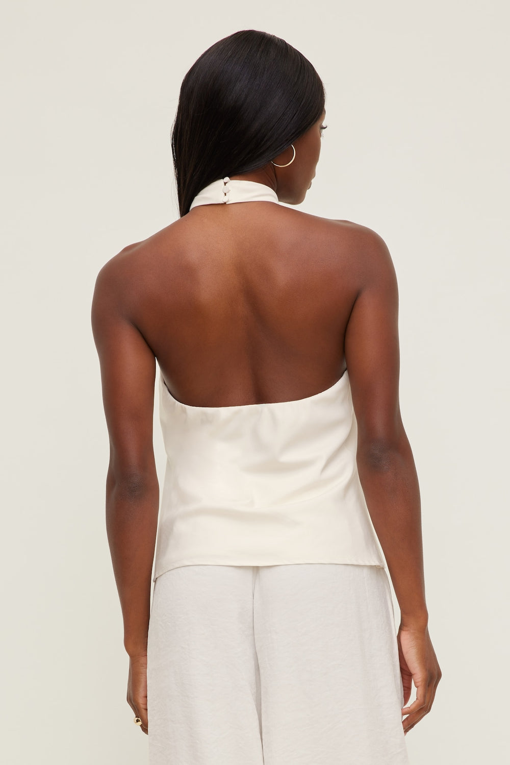 Dynamite Outlets | Buckle Halter Top Beige