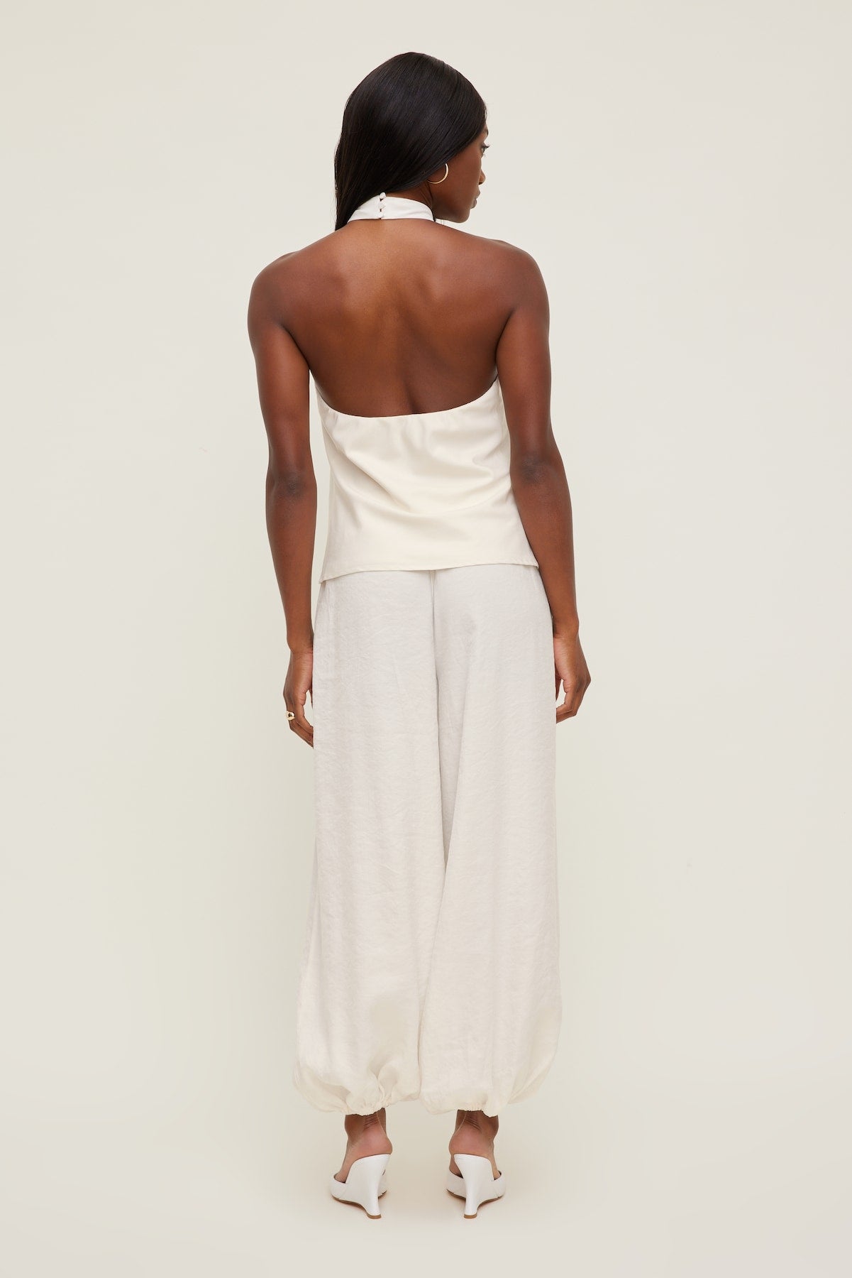 Dynamite Outlets | Buckle Halter Top Beige