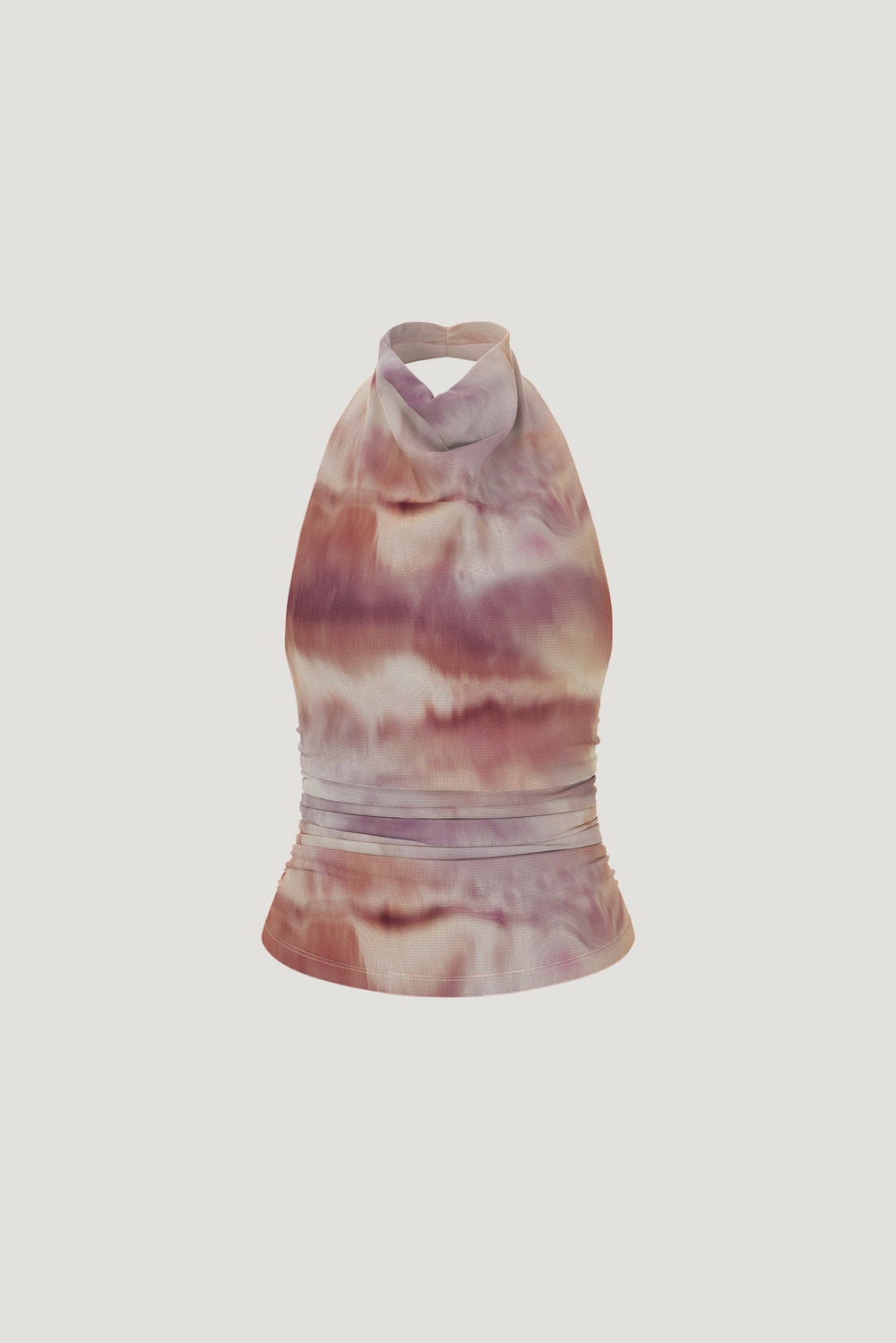 Dynamite Online | Draped Mesh Halter Top Pink