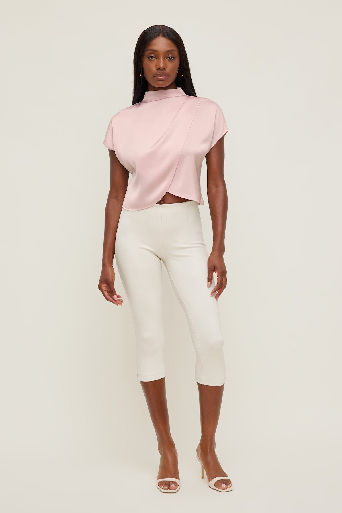 Dynamite Discount | Ella Layered Satin Blouse Pink