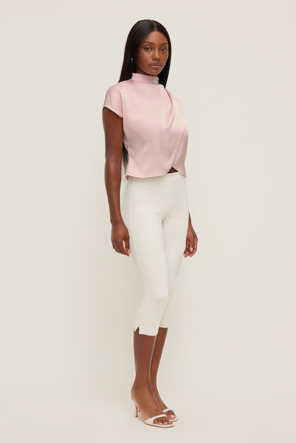 Dynamite Discount | Ella Layered Satin Blouse Pink