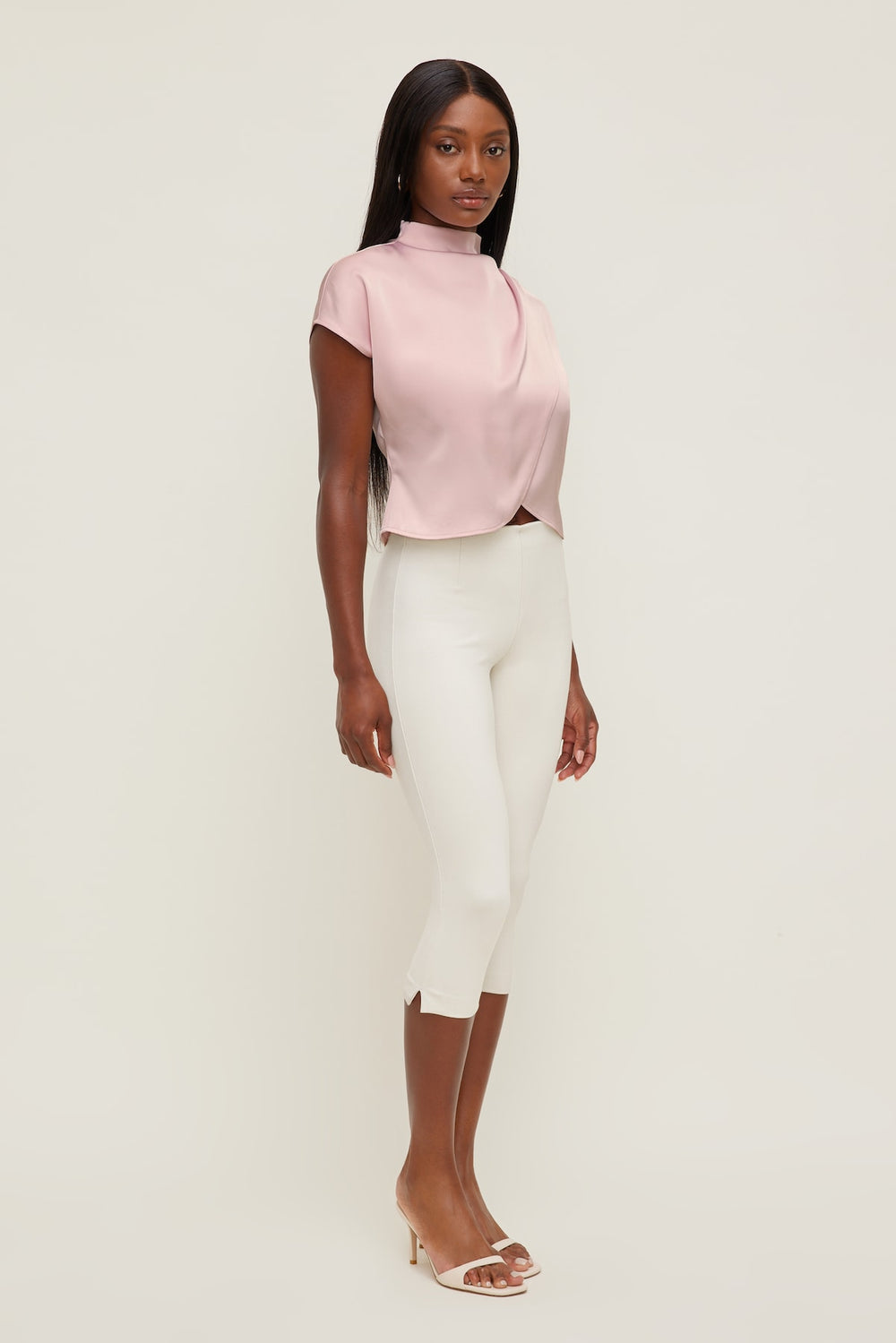 Dynamite Discount | Ella Layered Satin Blouse Pink