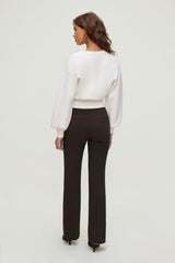 Dynamite Store | Balloon Sleeve Cardigan BEIGE