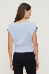 Dynamite Discount | Aria Boat Neck Sweater  Blue