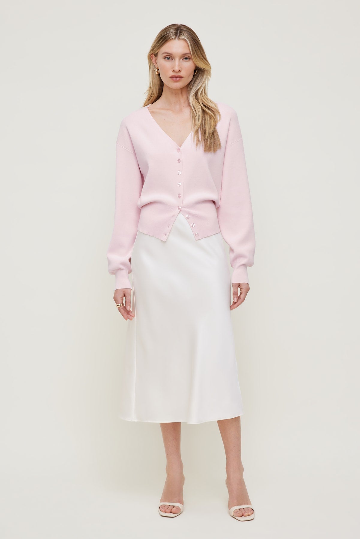 Dynamite Website Shop | V Neck Cardigan Pink