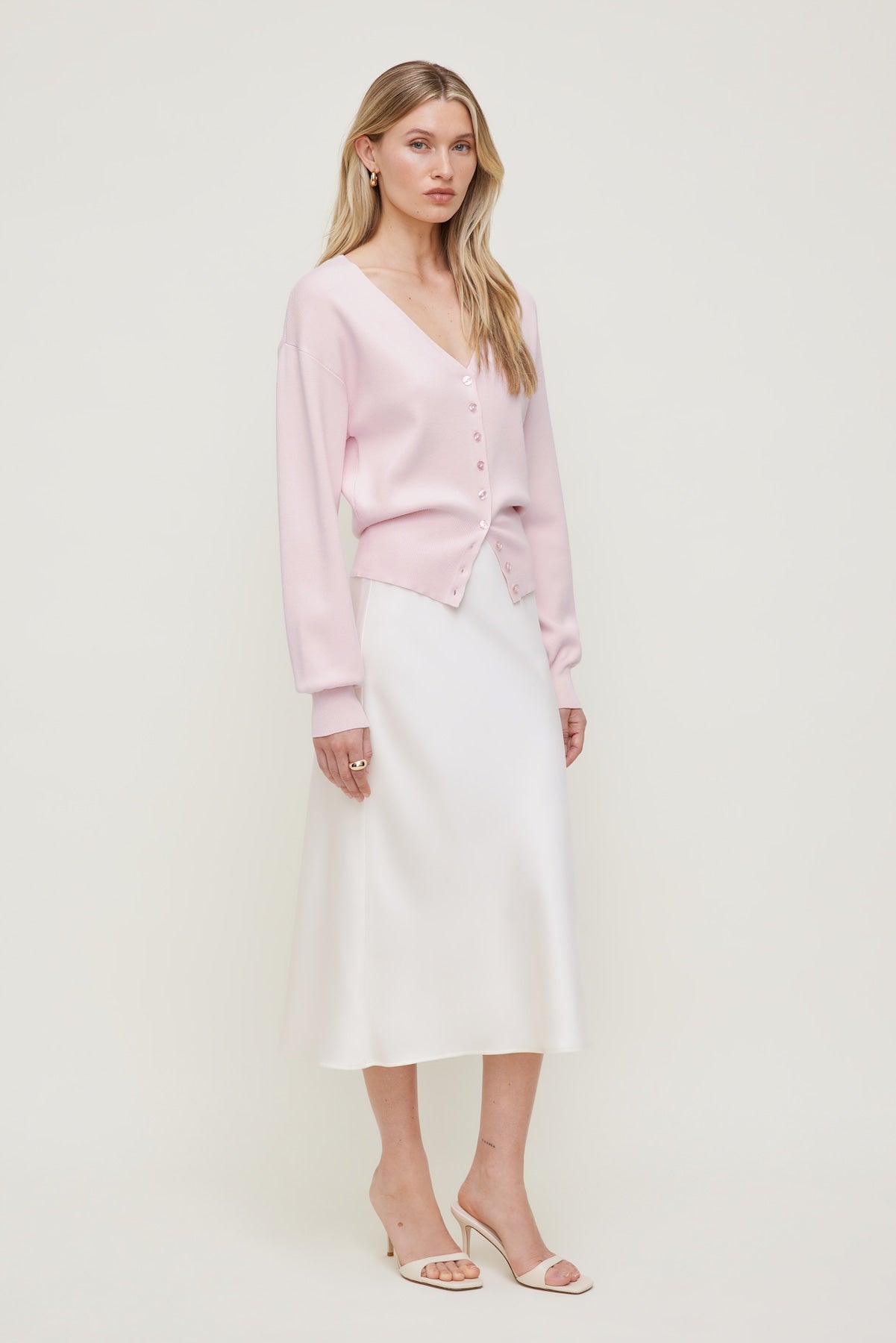 Dynamite Website Shop | V Neck Cardigan Pink