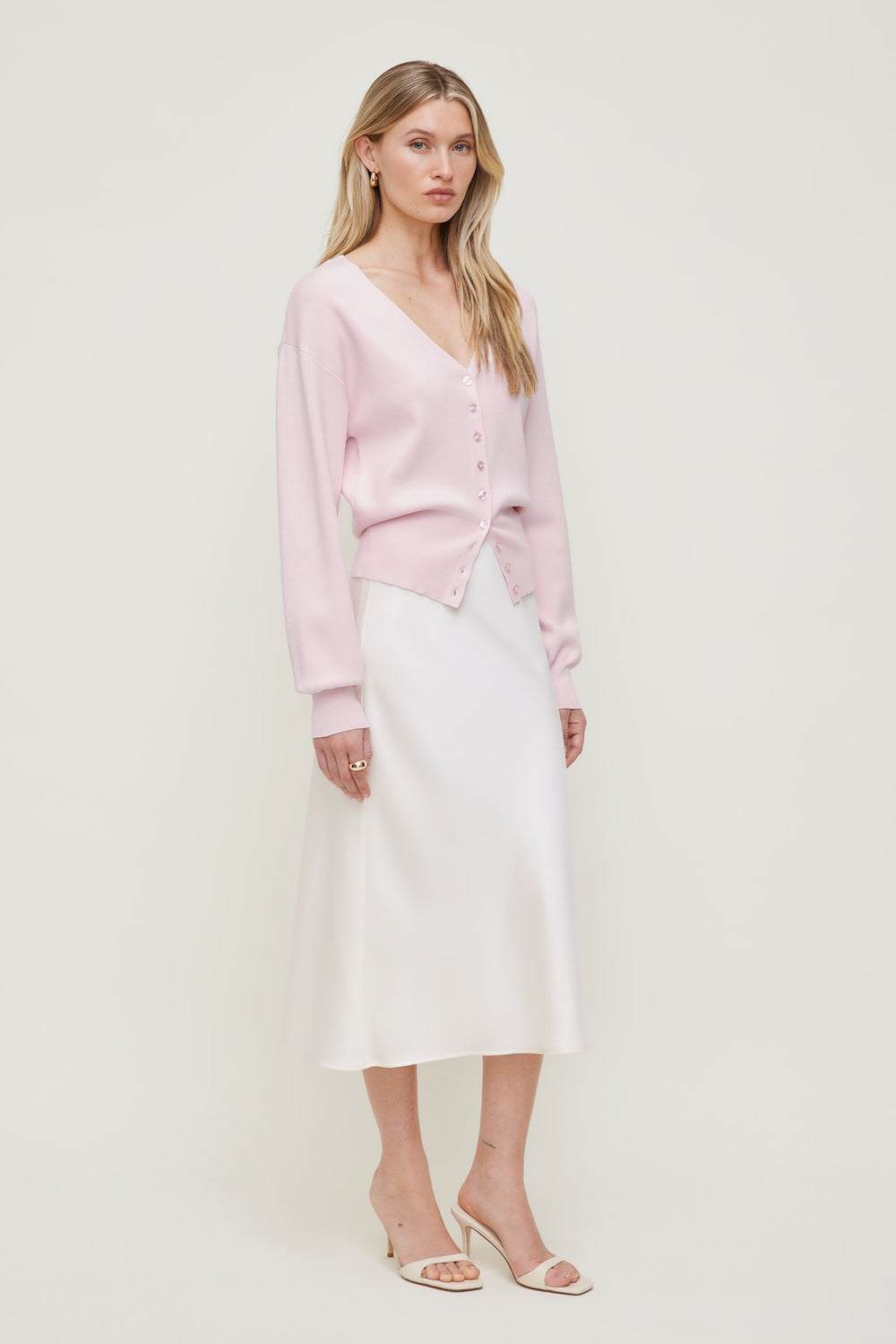 Dynamite Website Shop | V Neck Cardigan Pink