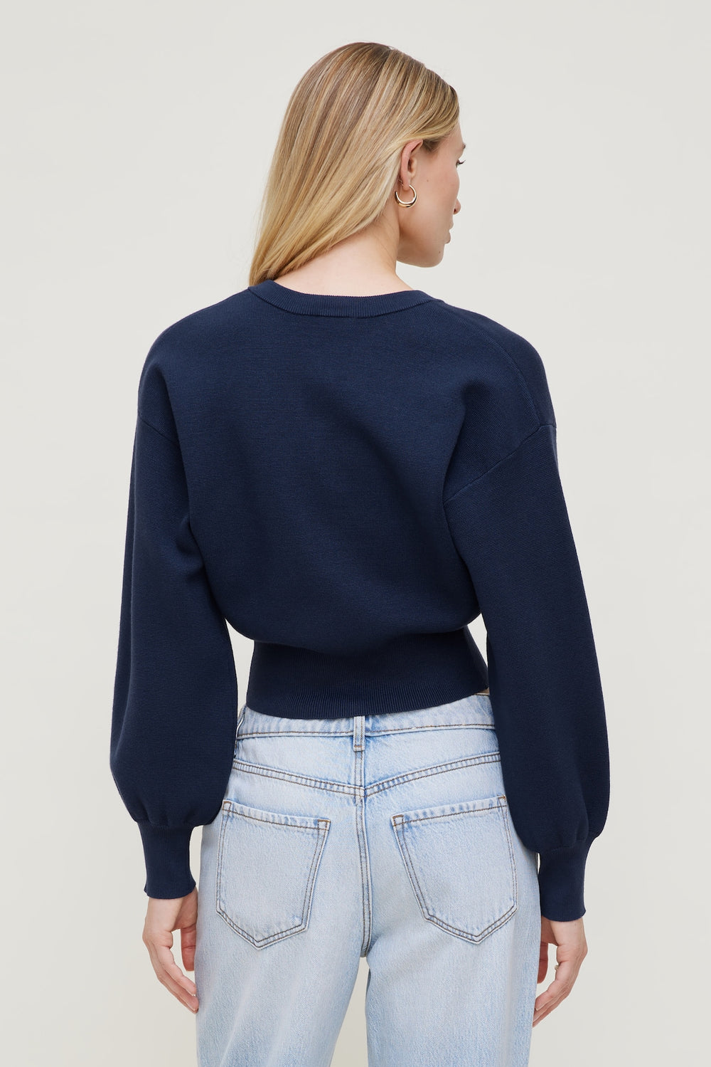 Dynamite Outlets | Balloon Sleeve Cardigan Blue