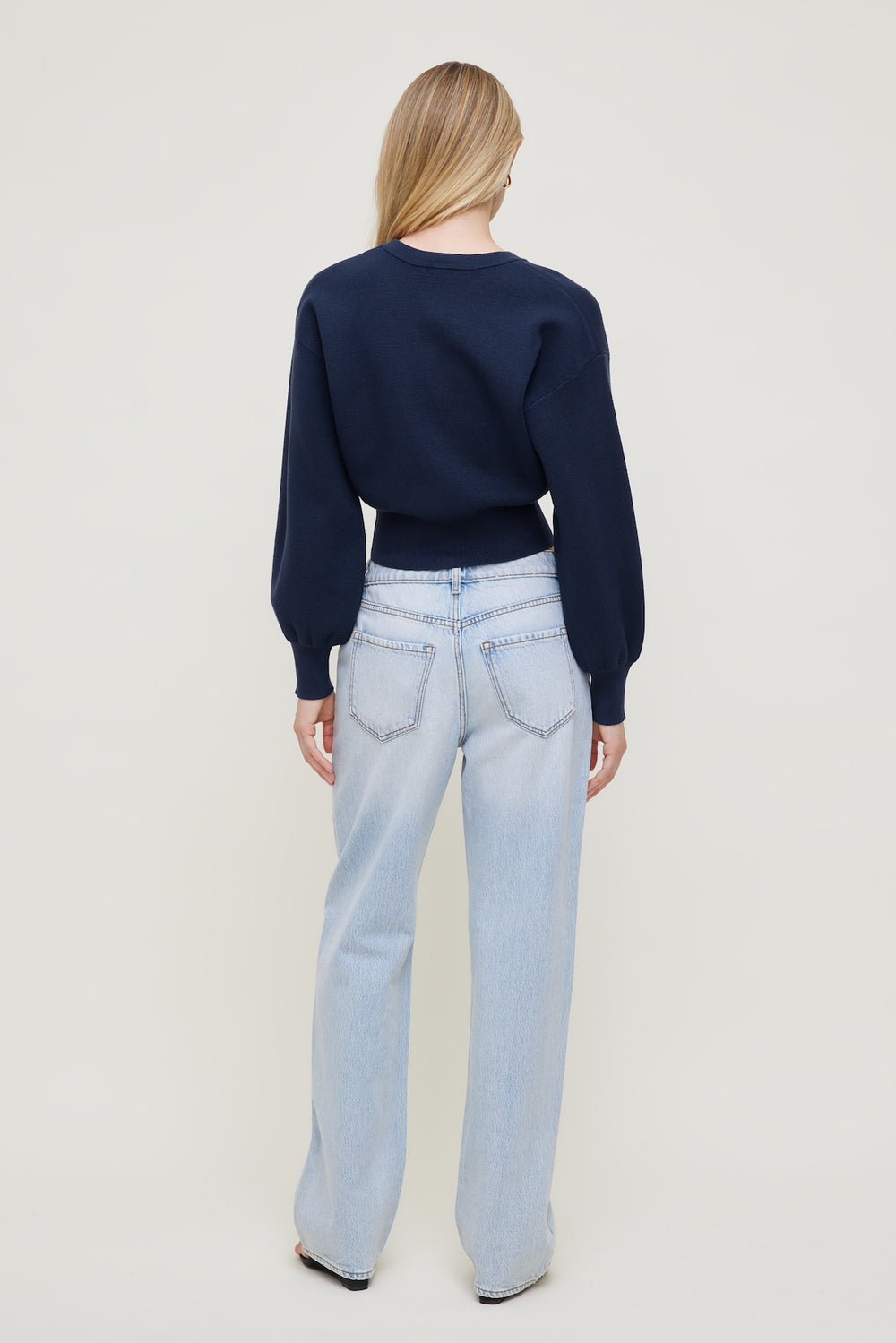 Dynamite Outlets | Balloon Sleeve Cardigan Blue