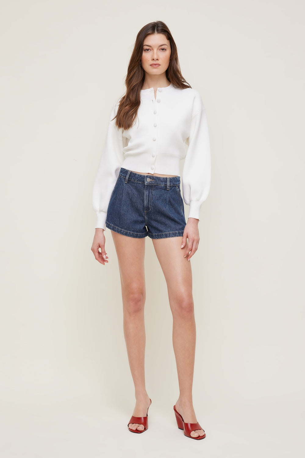 Dynamite On Sale | Balloon Sleeve Cardigan White
