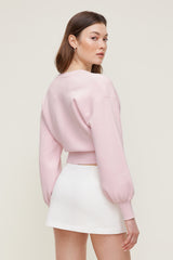 Dynamite Discount | Balloon Sleeve Cardigan Pink