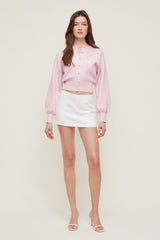 Dynamite Discount | Balloon Sleeve Cardigan Pink