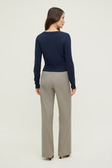Dynamite On Sale | Rebecca Crewneck Cardigan Blue