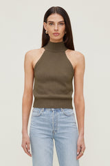 Dynamite Discount | Turtleneck Sweater Tank Top Brown