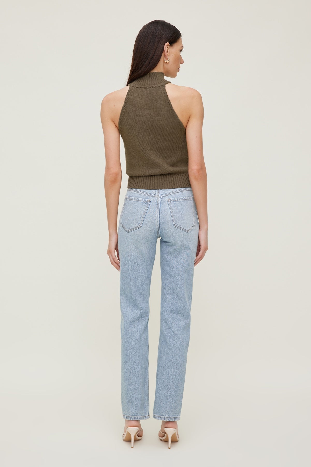 Dynamite Discount | Turtleneck Sweater Tank Top Brown
