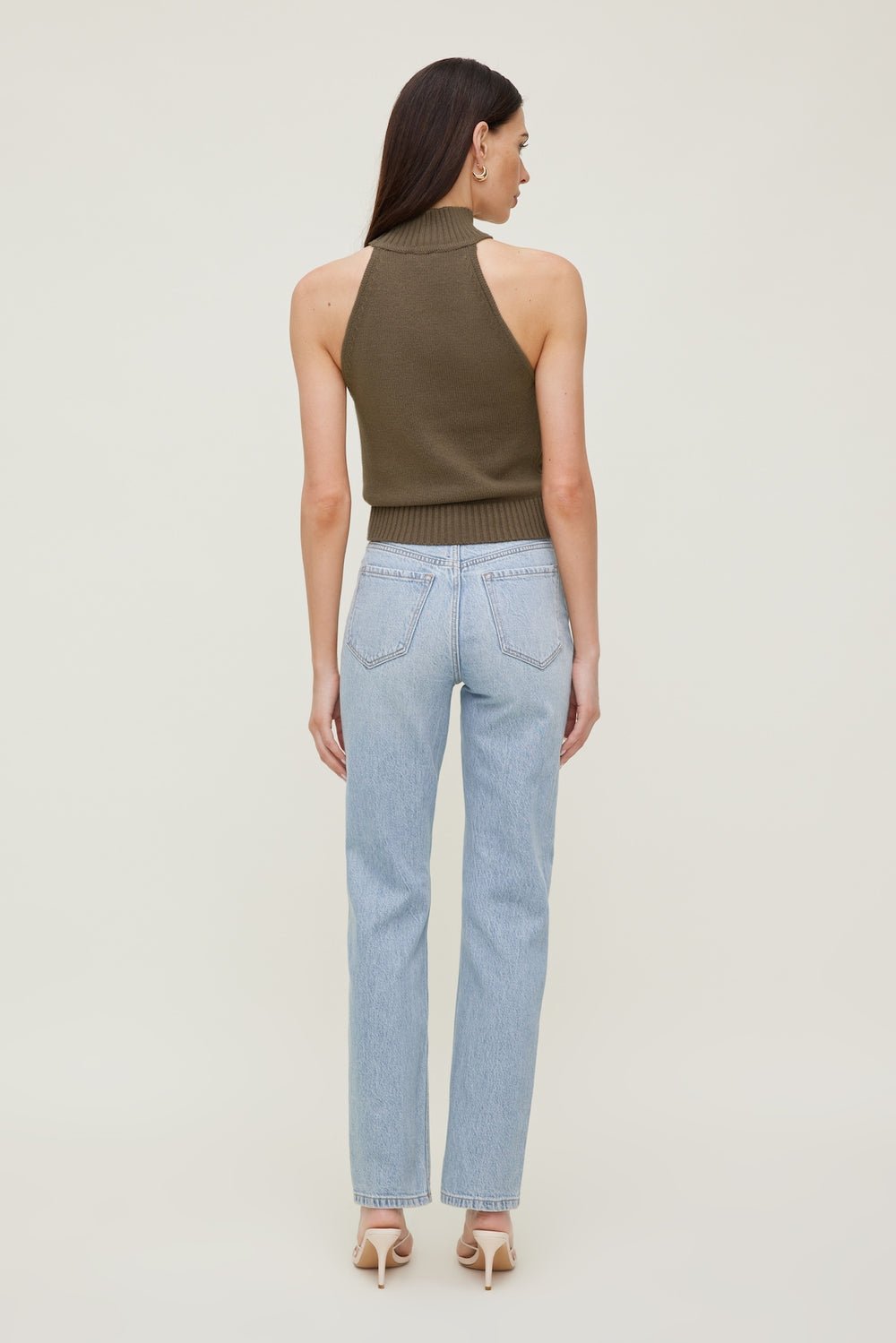 Dynamite Discount | Turtleneck Sweater Tank Top Brown