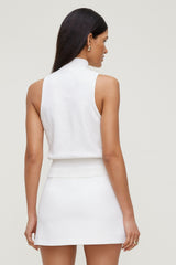 Dynamite Outlet | Mock Neck Sweater Vest White