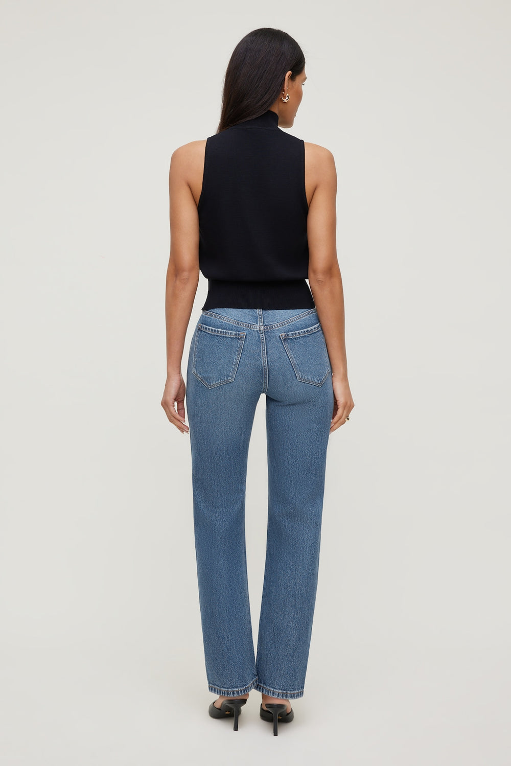 Dynamite Store | Mock Neck Sweater Vest Black
