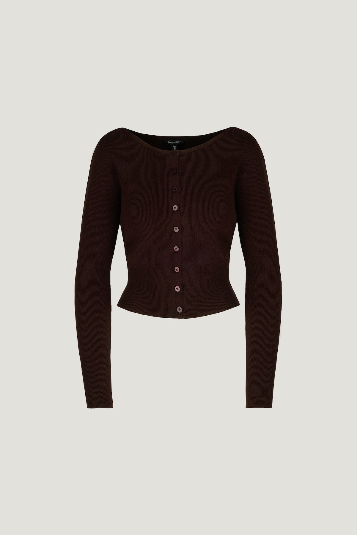 Dynamite US | Sara Ribbed Cinch Hem Cardigan Purple