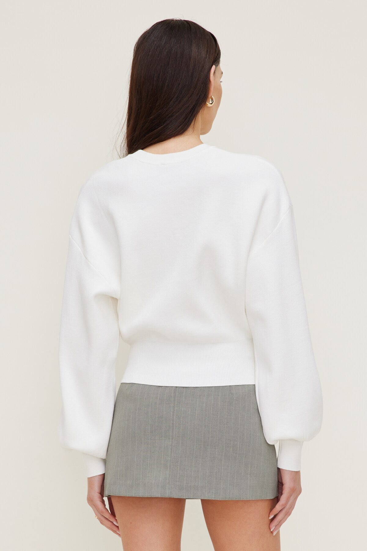 Dynamite Online | Bea Crewneck Sweater White