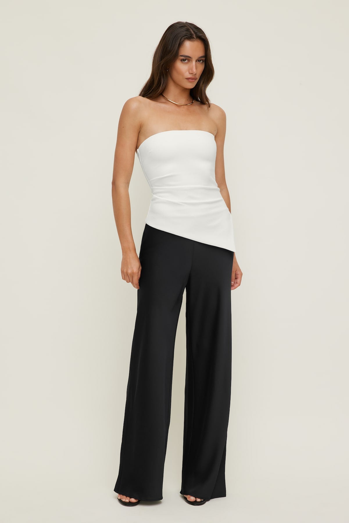 Dynamite Discount | Izzy Wide Leg Satin Pants BLACK