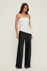 Dynamite Discount | Izzy Wide Leg Satin Pants BLACK