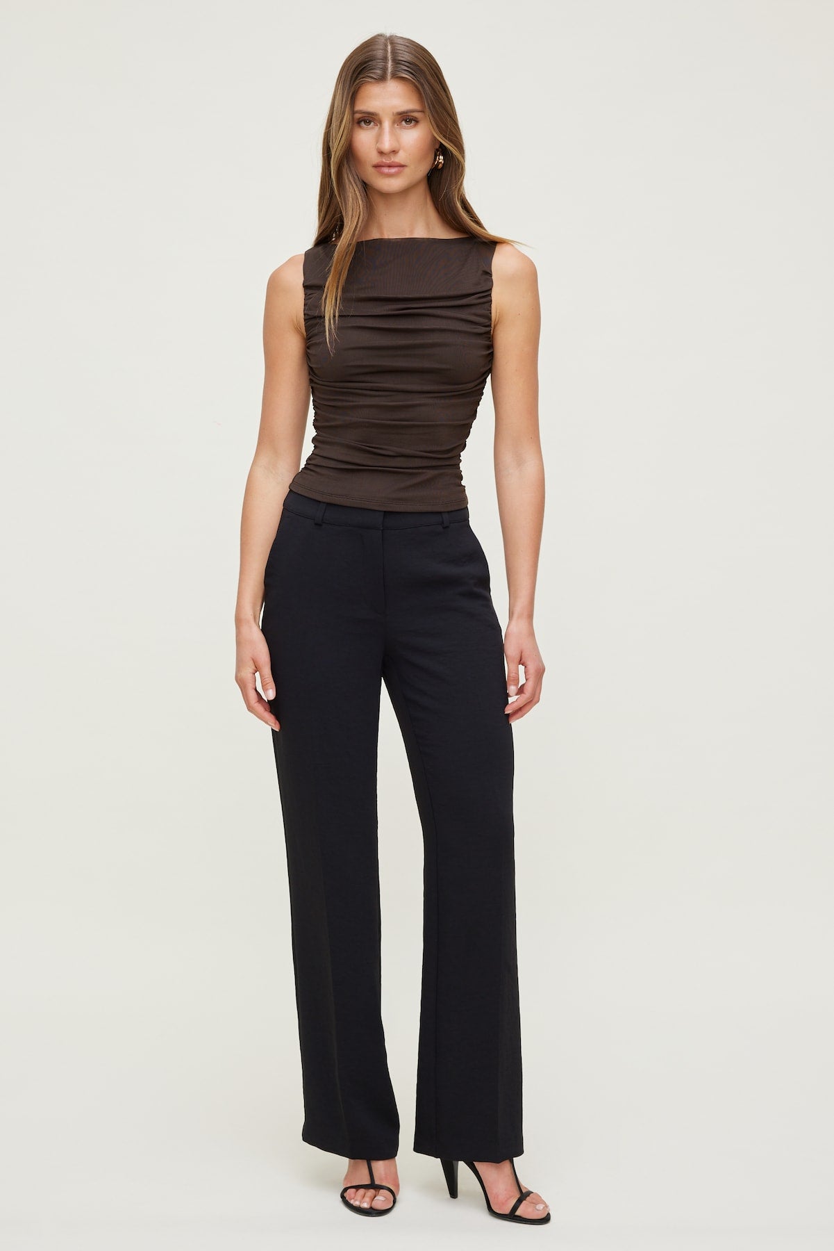 Dynamite Store | Camelia Airflow Clean Straight Leg Pants Black