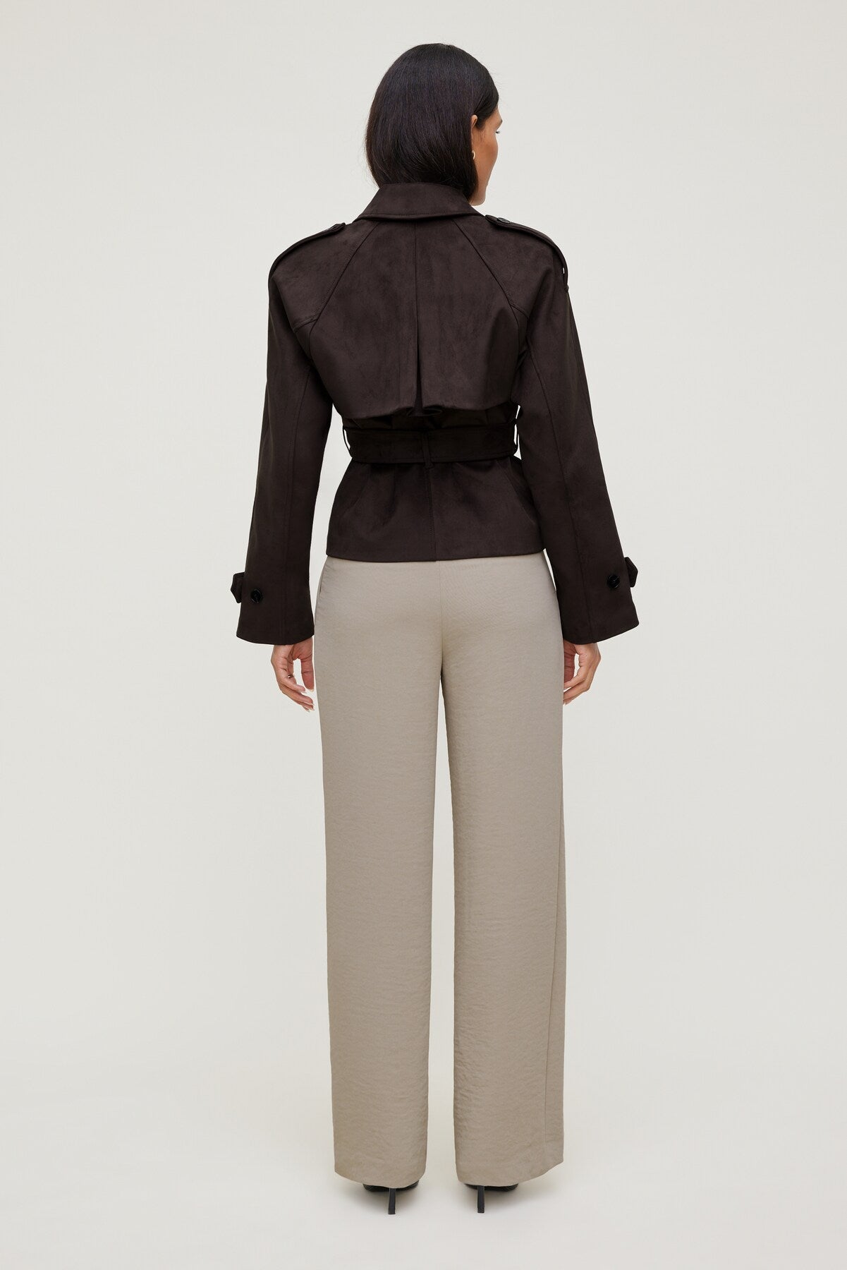 Dynamite Website Shop | Alex Airflow Wide Leg Pants Beige