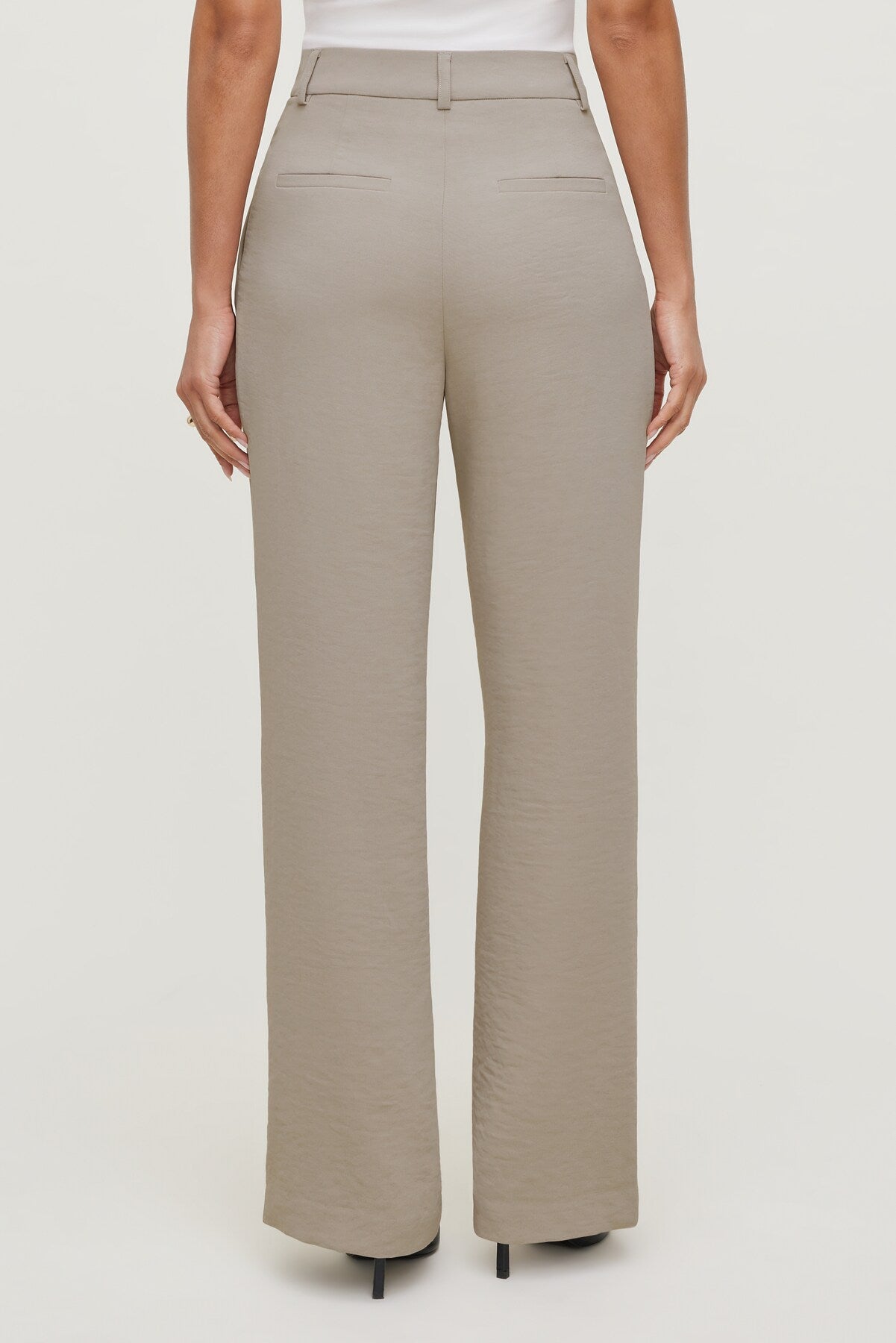 Dynamite Website Shop | Alex Airflow Wide Leg Pants Beige