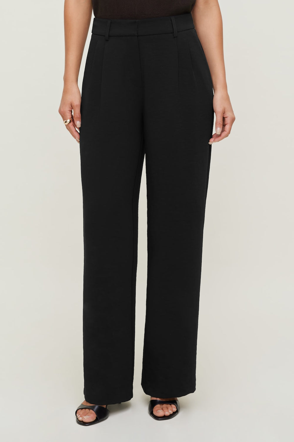 Dynamite Outlets | Alex Airflow Wide Leg Pants Black