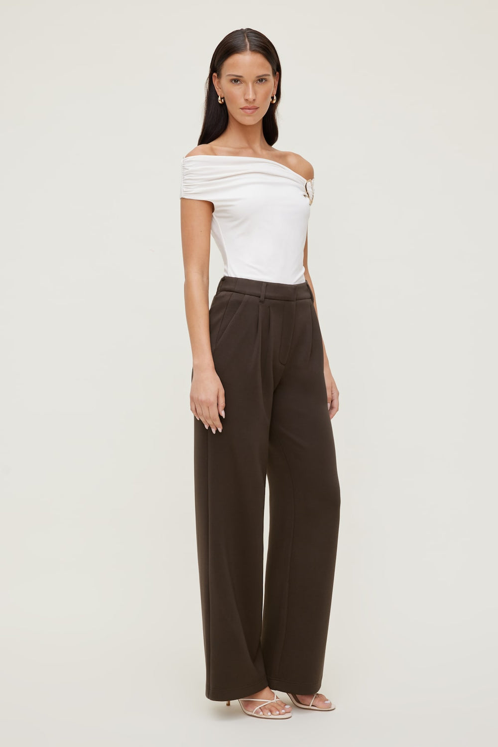 Dynamite Discount | Alex Anywear Wide Leg Pants Brown