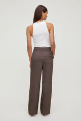 Dynamite Outlet | Alex Striped Wide Leg Pants Brown