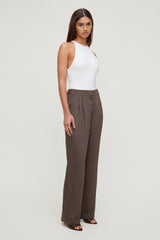 Dynamite Outlet | Alex Striped Wide Leg Pants Brown