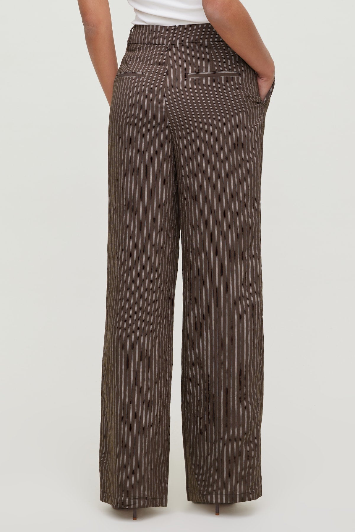 Dynamite Outlet | Alex Striped Wide Leg Pants Brown