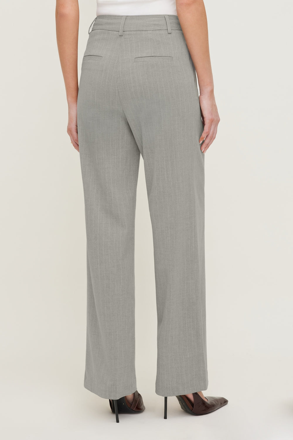 Dynamite Store | Alex Pinstripe Wide Leg Pants Gray