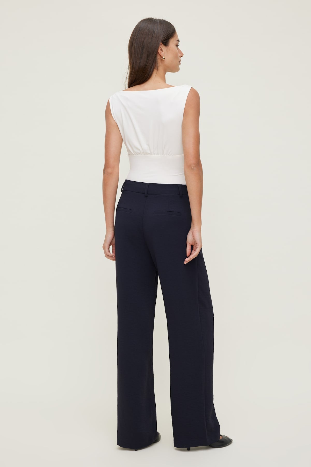 Dynamite Website Shop | Alex Airflow Wide Leg Pants Navy